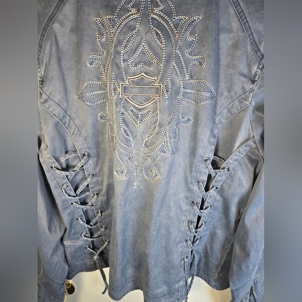 Harley-Davidson Blue Denim Jacket - Picture 14 of 16